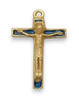 Crucifix mural ou pendentif avec Christ sur croix latine – 7,5 cm – 290