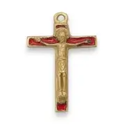 Crucifix croix latine rouge