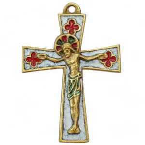 Crucifix médiéval sur croix pattée et quadrilobes – 11,5 cm – 0136