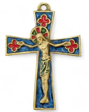 Crucifix médiéval sur croix pattée et quadrilobes – 11,5 cm – 0136
