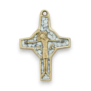 Crucifix mural, Style celtique et Alpha, Omega – 9 cm – 310