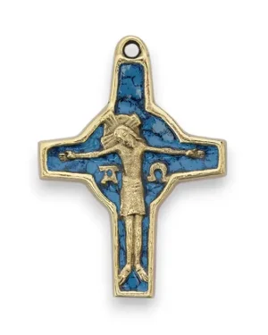 Crucifix mural, Style celtique et Alpha, Omega – 9 cm – 310