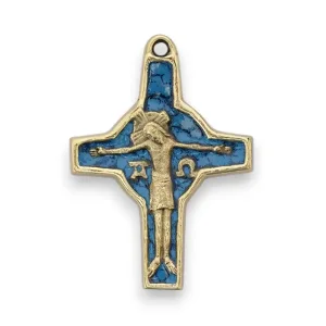 Crucifix mural, Style celtique et Alpha, Omega – 9 cm – 310