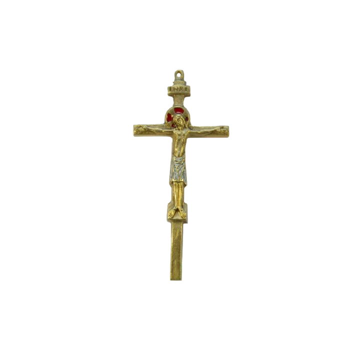 Crucifix sur croix latine avec le Christ et INRI – 15 cm – 065
