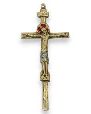 Crucifix sur croix latine avec le Christ et INRI – 15 cm – 065