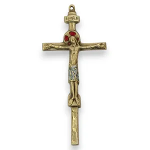 Crucifix sur croix latine avec le Christ et INRI – 15 cm – 065