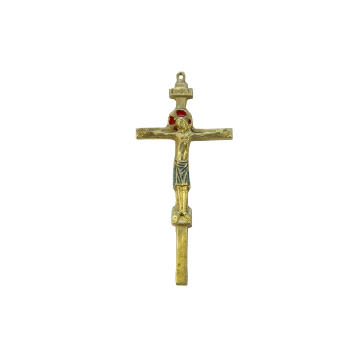 Crucifix sur croix latine avec le Christ et INRI – 15 cm – 065