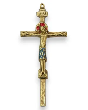 Crucifix sur croix latine avec le Christ et INRI – 15 cm – 065