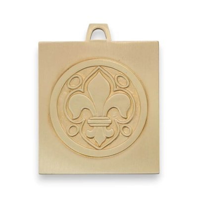 Médaille de berceau Notre-Dame de France Vierge à l’Enfant – 5 x 5 cm – 075BIS