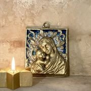 Icône en bronze Vierge Marie