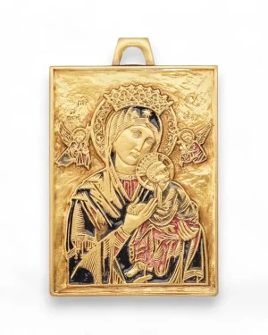 Médaille Notre-Dame du Perpétuel Secours, icône miraculeuse – 3,5 x 5,5 cm – 0110BIS