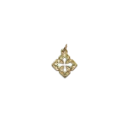 Bijou croix Occitane, de Toulouse du Languedoc – 2,5 cm – 087 - BLANC