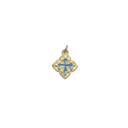 Bijou croix Occitane, de Toulouse du Languedoc – 2,5 cm – 087 - bleu