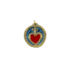 Bijou religieux Médaille Sacré-Coeur – 4,2 cm – 906_- Les Tailleurs d'Images