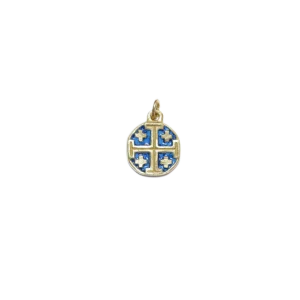 Croix de Jérusalem en médaillon, bijou religieux – 2 cm – 091