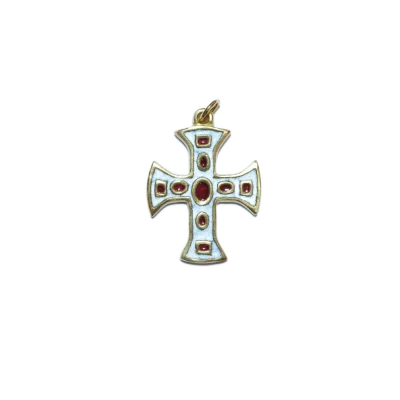 Croix, pendentif bronze émaillé – 4,7 cm – 760