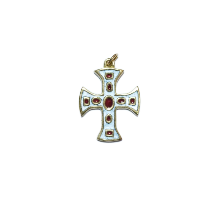 Croix, pendentif bronze émaillé – 4,7 cm – 760