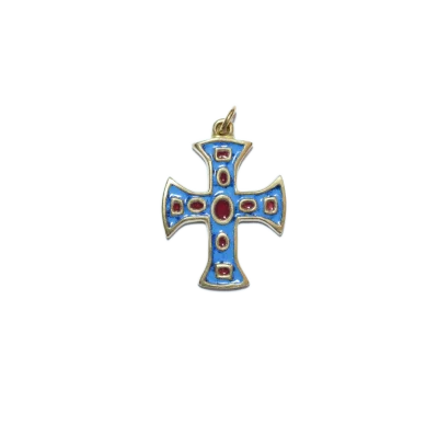 Croix, pendentif bronze émaillé – 4,7 cm – 760