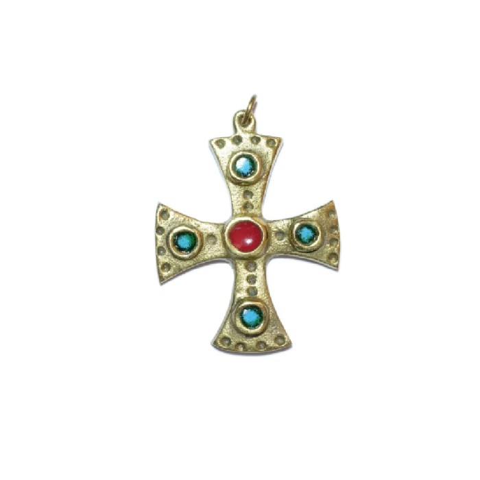 Croix pendentif, motif médiéval – 6,2 cm – 880