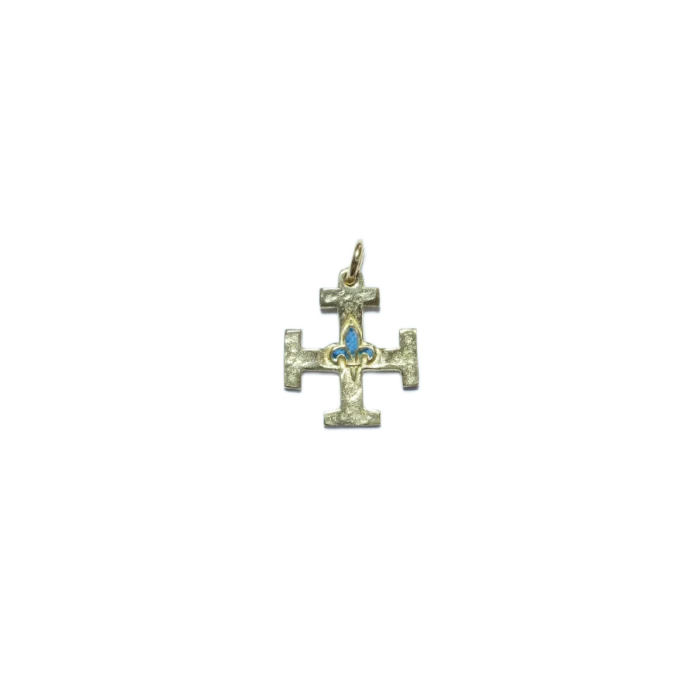 Pendentif Croix des Scouts de France avec Fleur de lys – 2,5 cm – 0213