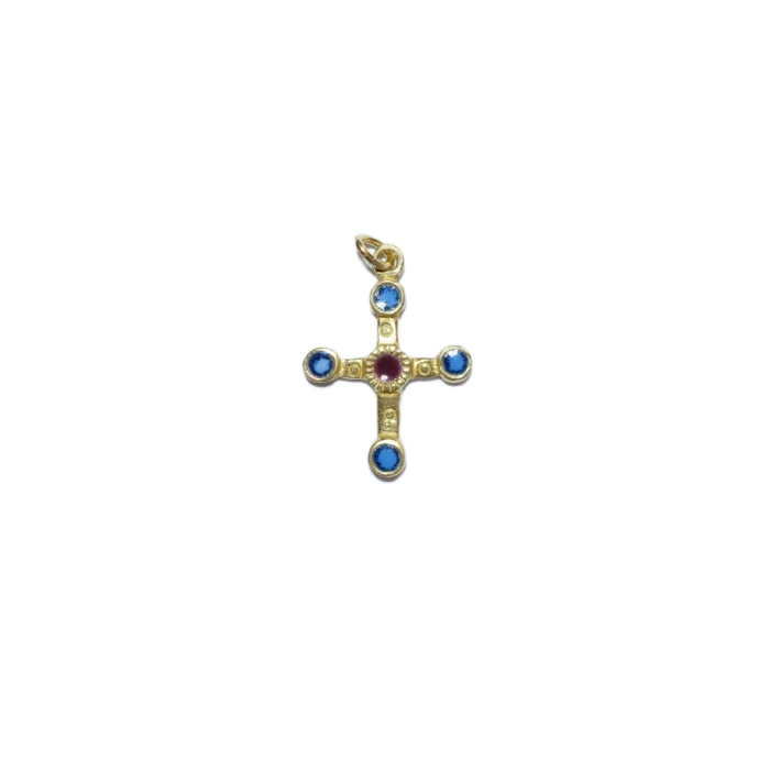 Petite croix pommelée, pendentif religieux – 3,4 cm – 0193
