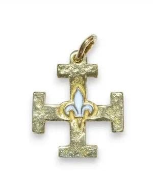 Croix Scout de France avec Fleur de lys – 2,5 cm – 0213