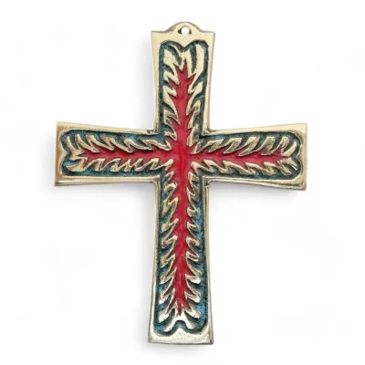Croix médiévale enflammée