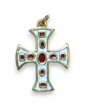 Croix, pendentif bronze émaillé – 4,7 cm – 760