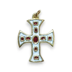 Croix, pendentif bronze émaillé – 4,7 cm – 760