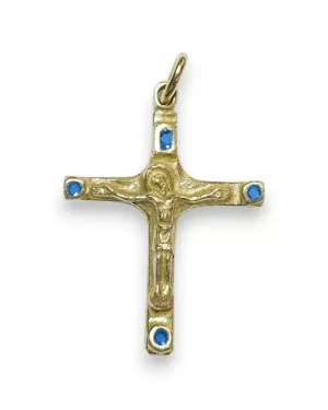 Crucifix pendentif d&rsquo;inspiration médiévale – 3,7 cm – 0202