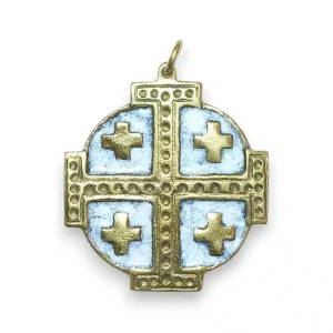 Pendentif Croix de Jérusalem, bijou religieux – 5,5 cm – 876