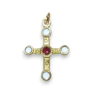 Petite croix pommelée, pendentif religieux – 3,4 cm – 0193