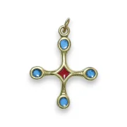 Pendentif croix pommelée, bijou religieux