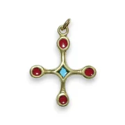 Pendentif croix pommelée, bijou religieux