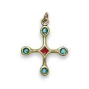 Pendentif croix pommelée, bijou religieux