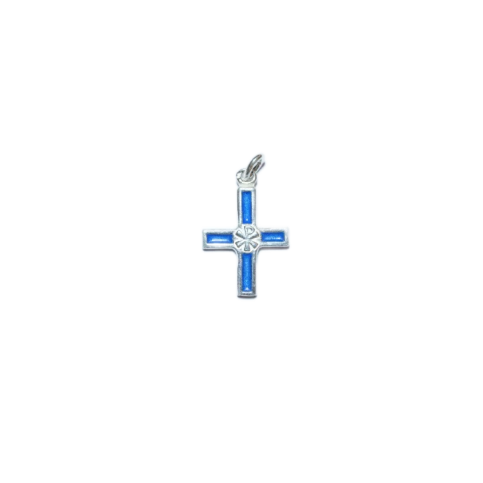 Croix avec Chrisme – bijou en argent massif – 3cm – NA0126