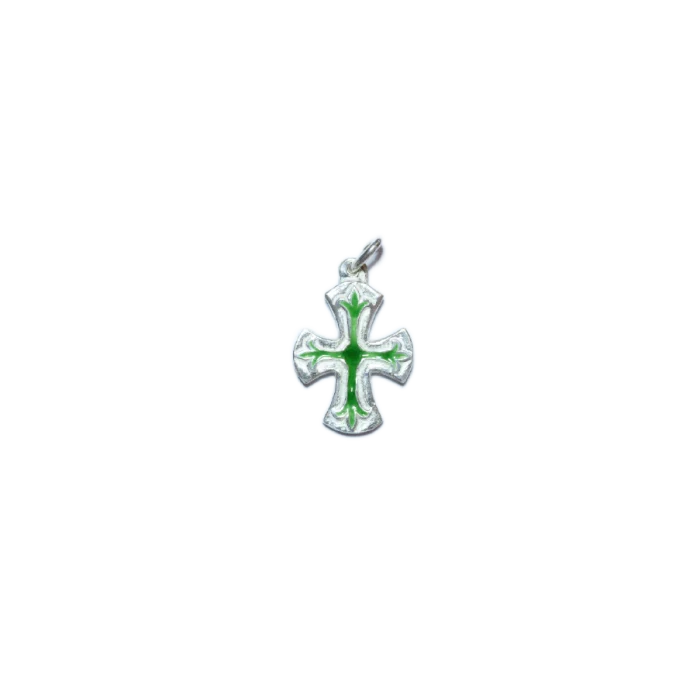 Croix fleur de lys en argent, cadeau communion – 2,5 cm – NA74