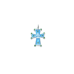 Croix pendentif fleur de lys en argent massif – 3 cm – NA50 - Les Tailleurs d'Images