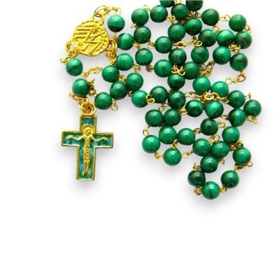 Chapelet en Malachite véritable – CH12-0181