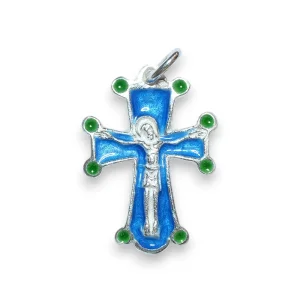 Croix pendentif Christ, crucifix en argent massif – 3 cm – NA0197