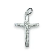 Pendentif crucifix ancien en argent massif