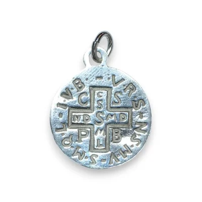 Médaille de saint Benoît en argent – 2,8 cm – NAB8