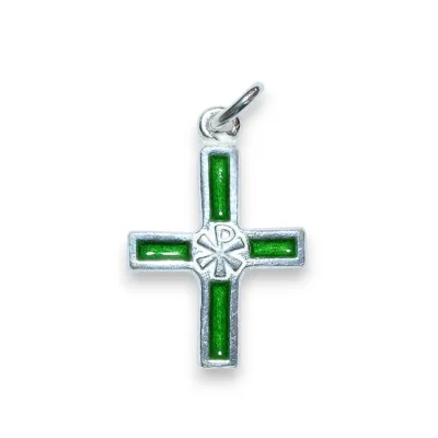 Croix avec Chrisme – bijou en argent massif – 3cm – NA0126