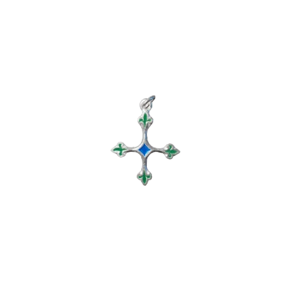 Pendentif croix Fleur de lys, bijou argent – 3,8 cm – NA56