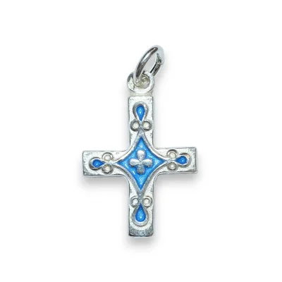 Trèfle et croix, pendentif médiéval argent – 3 cm – NA0162