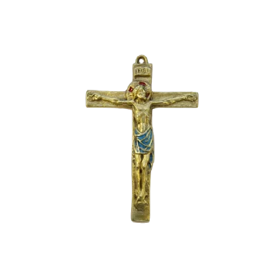 Christ sur croix en bronze et INRI – 15 cm – 0115
