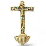 0130-Benitier-coquille-St-Jacques-crucifix-croix-bleu-15cm