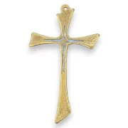 Croix asymétrique murale en bronze émaillé