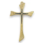 Croix asymétrique murale en bronze émaillé