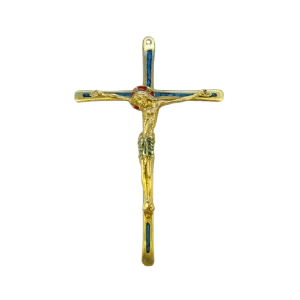 Croix avec Christ – Bronze émaillé – 19.5 cm – 030C933